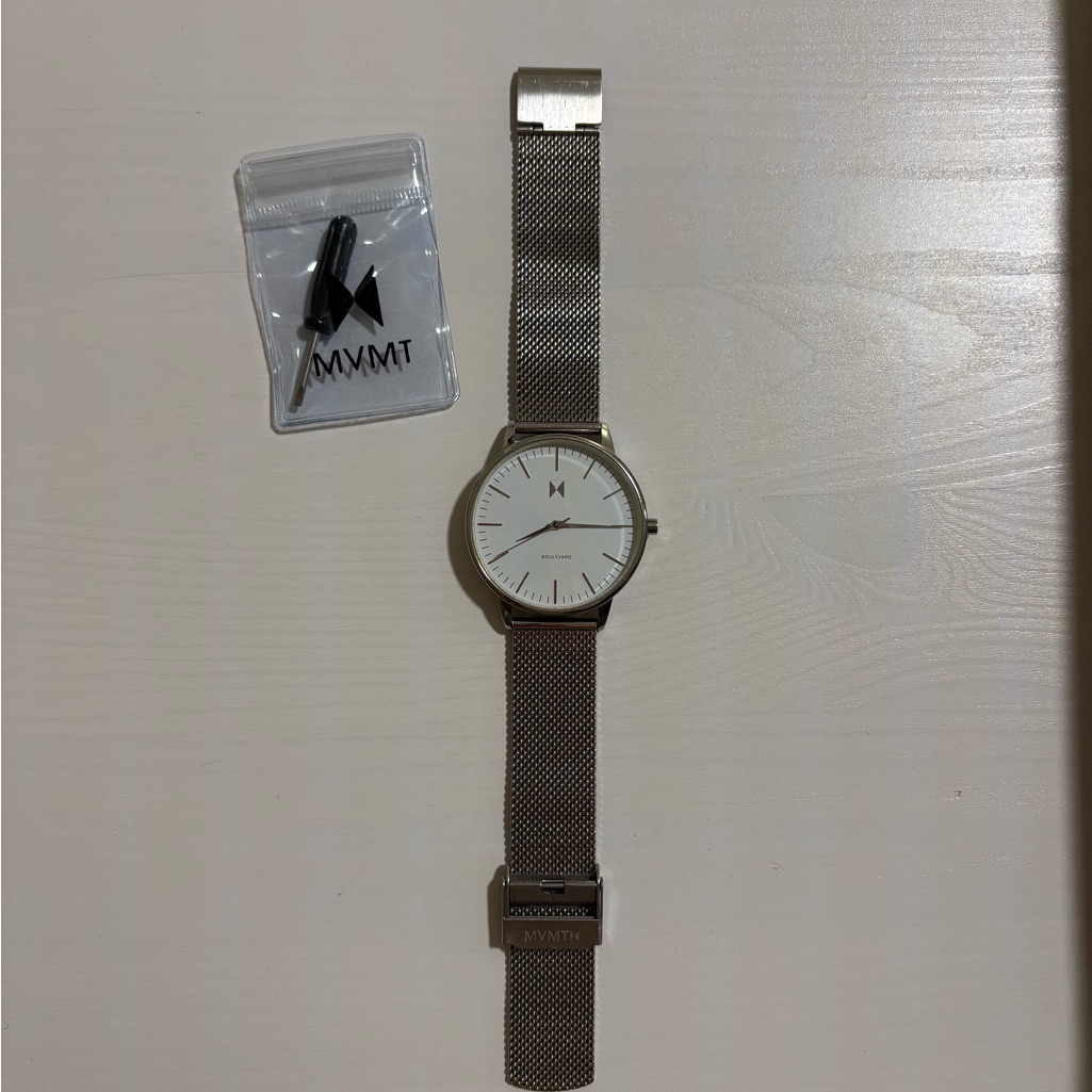 Mvmt Silver Mesh Strap Watch